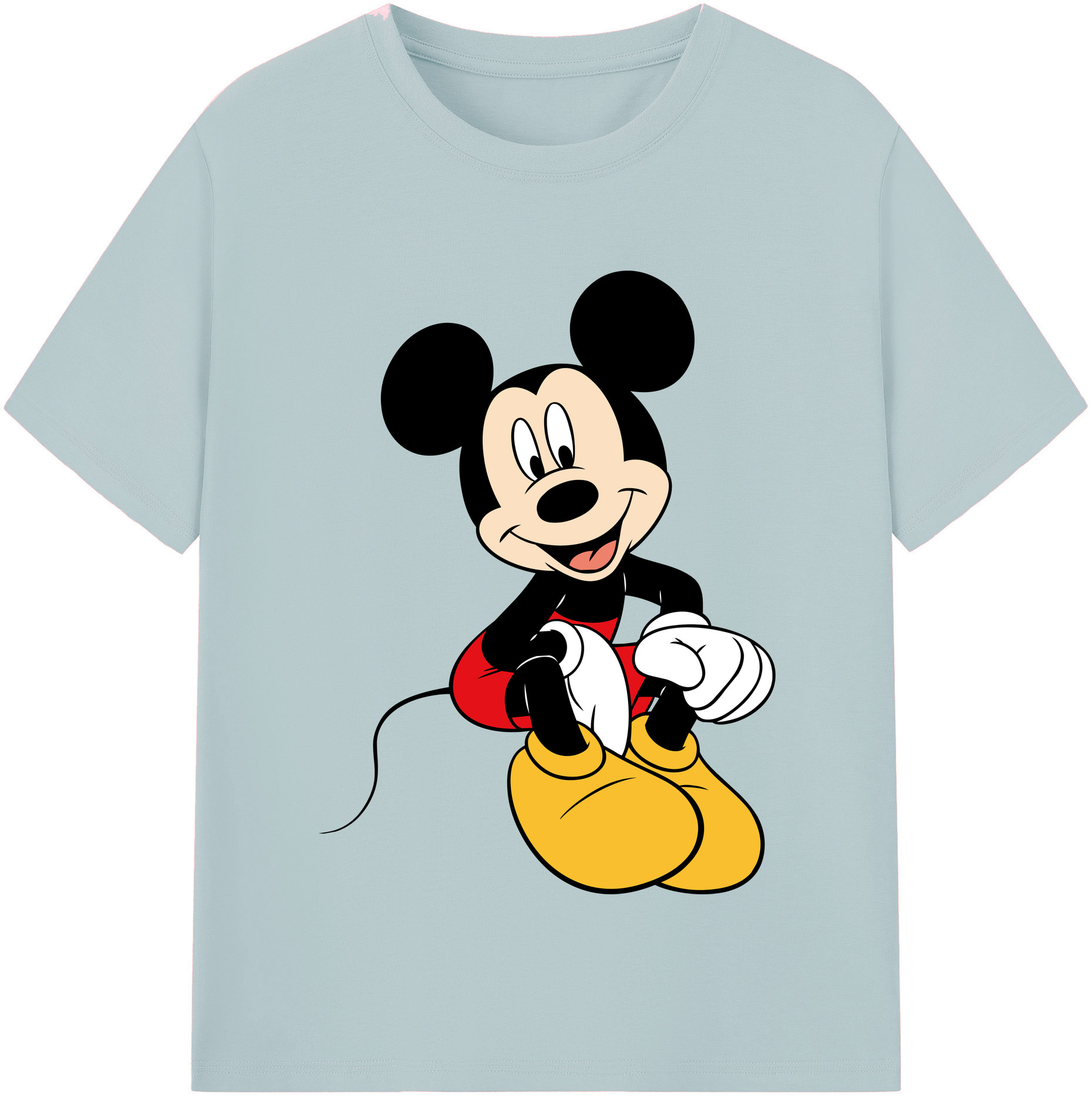 （画像用） ミッキーマウス Mickey Mouse 綿100％半袖Tシャツ（フロントプリント）
